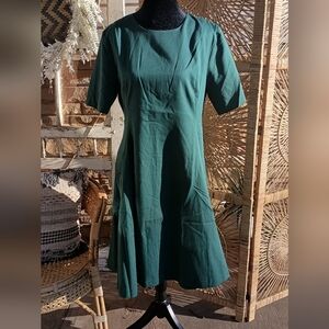 NWT Burryco. Elegant Green Women's Dress_12